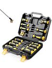 Magnetic Screwdriver Set 14 Pcs With Plastic Toolbox Include Slotted Phillips