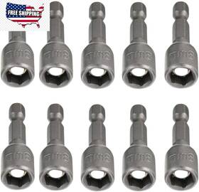 Mairuker 744759898135 5/16ftft Nut Driver Bit Hex Magnetic Power 8mm 5/16 In Socket Adapter Nu