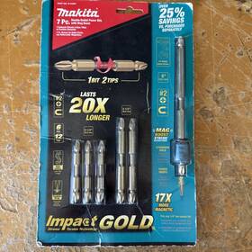 B-44987 Makita Impact Gold 7 Pc. Double Ended Power Bits With Mag Boost