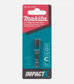 A-97097 Makita Part No. Impact X 1/4inch Magnetic Nut Driver Bit
