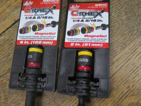 Malco 686046549439 2 New Mshc 1/4 And 5/16 Inch Hex Nut Driver Mshxlc Reversible Magnetic