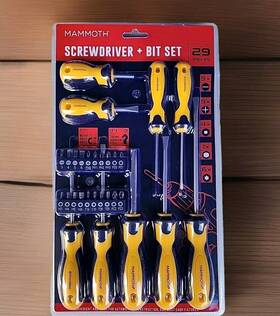 Ht626-bky Mammoth Screwdriver And Bit Set 29 Pieces Magnetic Tip Chrome Vanadium Steel- New