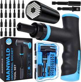 Manwald 445000100177 Universal Socket Tool Set Ratcheting T-handle Screwdriver With Power Drill