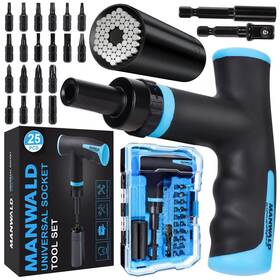 Manwald 797725306714 Universal Socket Tool Set Ratcheting T-handle Screwdriver With Power Dri