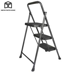 Mp2126709l Marddpair 3 Step Ladder Folding Stool Sturdy Steel With Wide Anti-slip Pedal 330 Lbs
