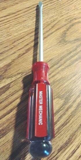125096 Master Mechanic 3/16 Inch Tip Slotted Screwdriver 9-1/2 Long Model 125 096