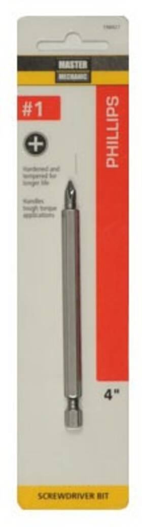 198427 Master Mechanic #1 Phillips 4 Inch Screwdriver Bit -