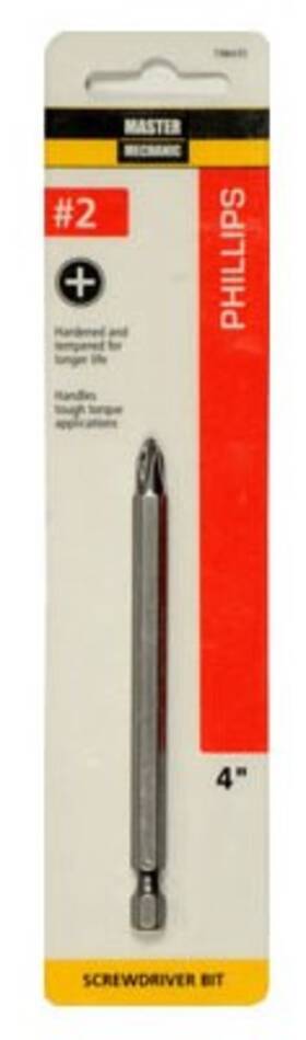 198435 Master Mechanic #2 Phillips 4 Inch Screwdriver Bit -