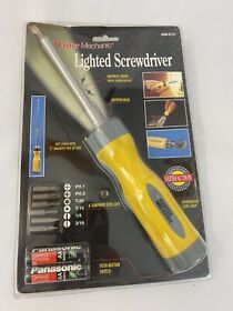 499-012 Master Mechanic Lighted Screwdriver With 6 Interchangable Bits New Fast Ship