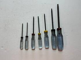 237-7719 Masterforce Set Of 7 Sae Ball End Hex Drivers Screwdrivers Usa Made
