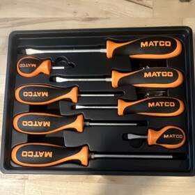 Matco Tools Ss08c 8pc Screwdriver Set Cushion Grip Flat/slotted Steel
