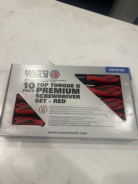 Sspcpr10c Matco Tools 10 Pc Premium Screwdriver Set Red