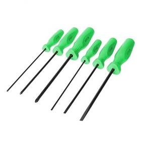 27021lthvg Mayhew Tools 045256009162 Usa Screwdriver Set Hi-vis Green 6-piece Long Slott