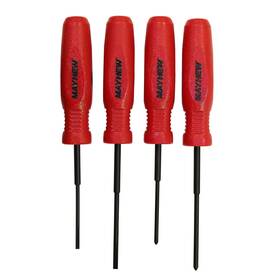 Mayhew Tools 045256310213 31021 Micro Screwdriver 4-piece Set Red