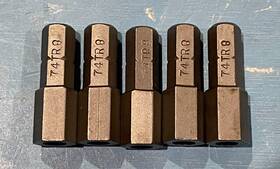 7257a56 Mcmaster Carr 5pcs Tamper-resistant 8mm Hex Bit 1/4 Inch Shank 1 Length