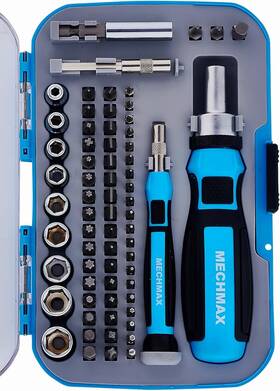 Mm8801 Mechmax 68 Piece Ratcheting Screwdriver 7.91 X 4.92 1.77 Inch Blue/black
