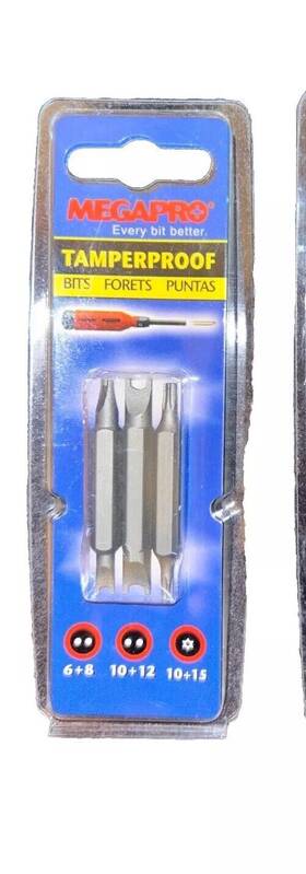 9bp-hx-3a Mega-pro Megapro Screwdriver Replacement 3pck Bits