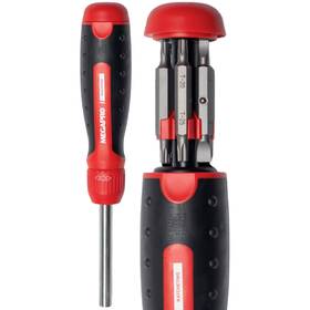 211r2c36rd Megapro Ratcheting Screwdriver - 13-in-1 Multi Bit Screw Driver With Inch Hex Shaft For