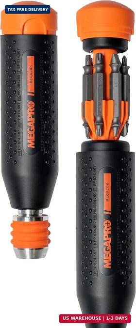 Megapro 831044008000 14-in-1 Megalok Multi-bit Screwdriver Quick-change Chuck Ansi Comp