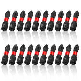 Mus250806gy Mesee 20 Pieces Phillips Bit Set Ph2 Anti Slip Screwdriver Black Red