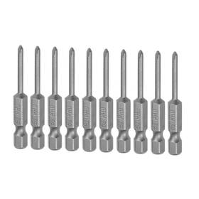 Metallixity 636939483418 10pack 50mm 1/4 Inch Hex Shank Ph0 Magnetic Phillips Head Screwdriver Bits S2