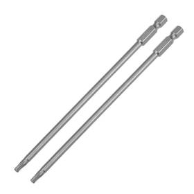 Metallixity 636939616472 2pcs T20 Magnetic Torx Screwdriver Bits 1/4 Inch Hex Shank 5.9inch Length S2