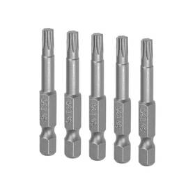 Metallixity 636939734015 5 X 50mm 1/4 Inch Hex Shank T25 Magnetic Torx Head Screwdriver Bit S2 Alloy Steel