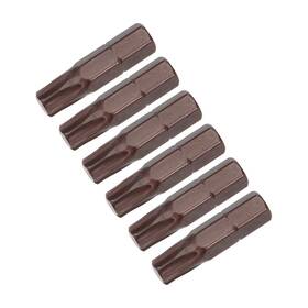 Metallixity 636939734145 6 X Torx Bits 1/4 Inch Hex Shank Magnetic T35 Screwdriver Bit Set 25mm Length S2