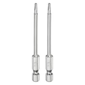 Metallixity 676766644606 2pcs T10 Security Torx Bit 1/4 Inch Hex Shank 3 Tamper Resistant Star Bits