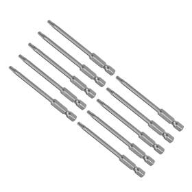 Metallixity 683867241702 10pcs 1/4 Inch Hex Shank T15 Magnetic Security Torx Screwdriver Bits 75 Mm