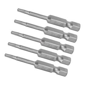 Metallixity 734301645621 5pcs Torx Screwdriver Bit 2 Inch X H1/4 T9 Magnetic For Power Tool Use