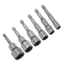 Metallixity 767153669170 1/4 Inch Hex Quick Change 6-17mm Magnetic Hollow Shaft Nut Setter 65mm Long