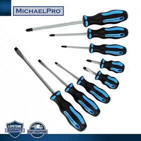 Michaelpro 445046491444 8-piece Slotted And Phillips Screwdriver Set