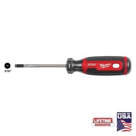 Milwaukee 045242600113 3 Inch X 3/16 Cabinet Screwdriver With Cushion Grip Milwaukee 045242600113 3 Inch X 3/16 Cabinet Screwdriver With Cushion Grip