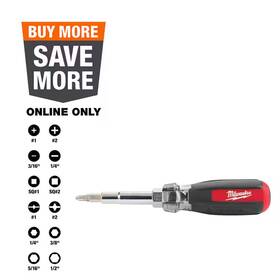 Milwaukee 313033282269 13-in-1 Multi-bit Screwdrivers Combination Drive Cushion Grip Handle