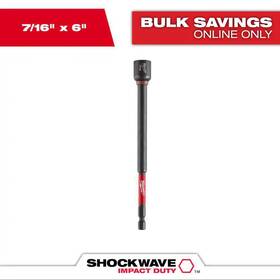 Milwaukee 313035182123 Shockwave Impact Duty 7/16 Inch X 6 Alloy Steel Magnetic Nut Driver 1-pack