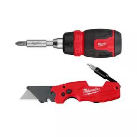 Milwaukee 313037821884 8-in-1 Ratcheting Compact Multi-bit Screwdriver With Fastback 6-in-1 Folding Uti Milwaukee 313037821884 8-in-1 Ratcheting Compact Multi-bit Screwdriver With Fastback 6-in-1 Folding Uti