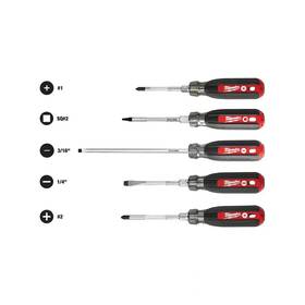 Milwaukee 313046952982 Cushion Grip Screwdriver Set 5-piece