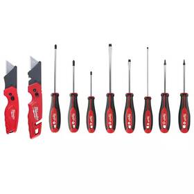 Milwaukee 313098995944 Screwdriver Set With Fastback Utility Knifes 10-piece Milwaukee 313098995944 Screwdriver Set With Fastback Utility Knifes 10-piece