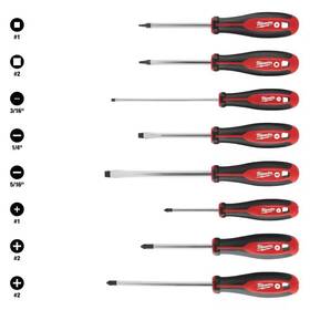 Milwaukee 445004442457 8-piece Phillips/flat Head/square Hex Drive Screwdriver Set