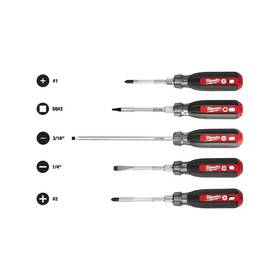 Milwaukee 445007787739 Cushion Grip Screwdriver Set 5-piece