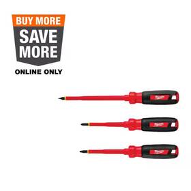 Milwaukee 445033364362 Insulated Screwdriver Set 3-piece Electrician Hand Tool Home Jobsite Milwaukee 445033364362 Insulated Screwdriver Set 3-piece Electrician Hand Tool Home Jobsite