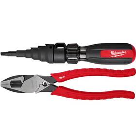 Milwaukee 445035481449 7-in-1 Conduit Reaming Multi-bit Screwdriver With High Leverage Linemans Pliers