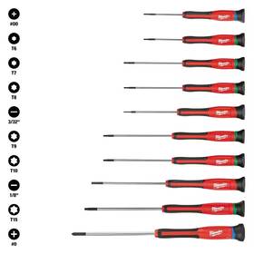Milwaukee 445039519575 Precision Combination Screwdriver Set 10-piece