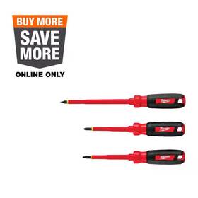 Milwaukee 445050168158 1000v Insulated Screwdriver Set 3-piece New Electrician Tool Kit Durable