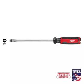 Milwaukee 445054053085 3/8 Inch Slotted 8 Demolition Flat Head Screwdriver With Cushion Grip