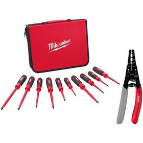 48-22-2210-48-22-3081 Milwaukee Screwdrivers 1000v Insulated Screwdriver Set With Case 12-16 Awg