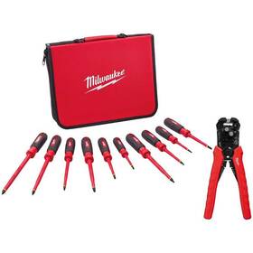 48-22-2210-48-22-3082 Milwaukee 1000-volt Insulated Screwdriver Set With Case Self-adjusting Wire Stripper