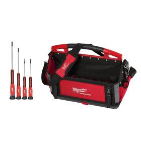 48-22-2604-48-22-8320 Milwaukee Packout 20 Inch Tote And 4-piece Precision Screwdriver Set 5-piece