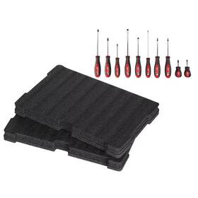 48-22-2710-48-22-8451 Milwaukee Screwdriver Set With Packout Tool Box Customizable Foam Insert 11-piece